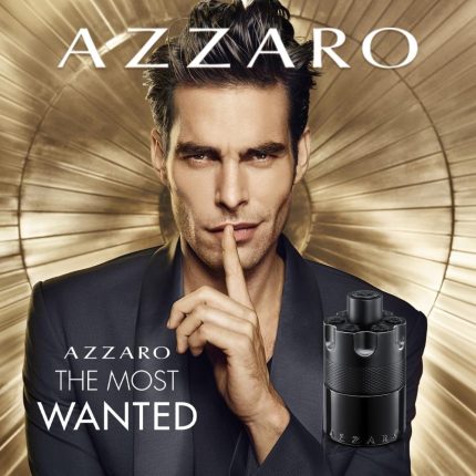 Advertising image of Azzaro Wanted Perfume for Men | Buy Now