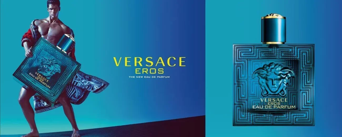 Versace Eros fresh mint, fruity notes, and woody undertones
