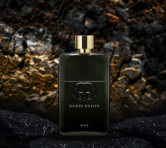 Advertising image of Guilty Oud pour Homme for Men Perfume | Order now
