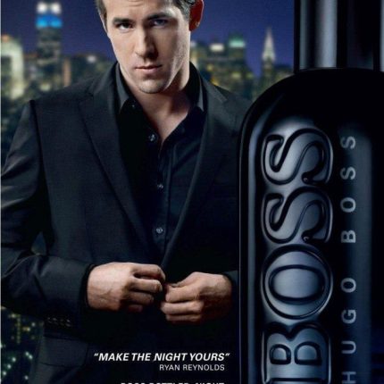 Advertising image of Hugo Boss Bottled Night Perfume for Men | Buy