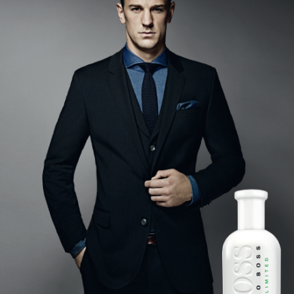 Advertising image of Hugo Boss Unlimited perfume for men | Buy now
