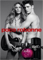 advert for Paco Rabanne Black XS L'EXCES EDT 100ml for Men Fragrance